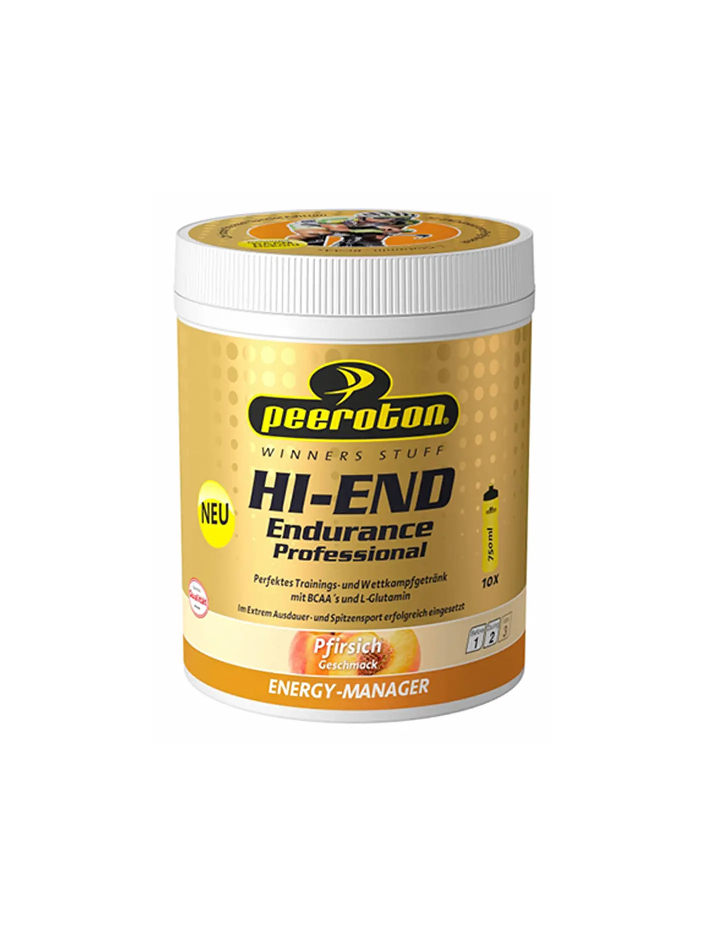PEEROTON | Hi-End Endurance Energy Drink Professional Pfirsich 600g Christoph Strasser - Special Edition | 
